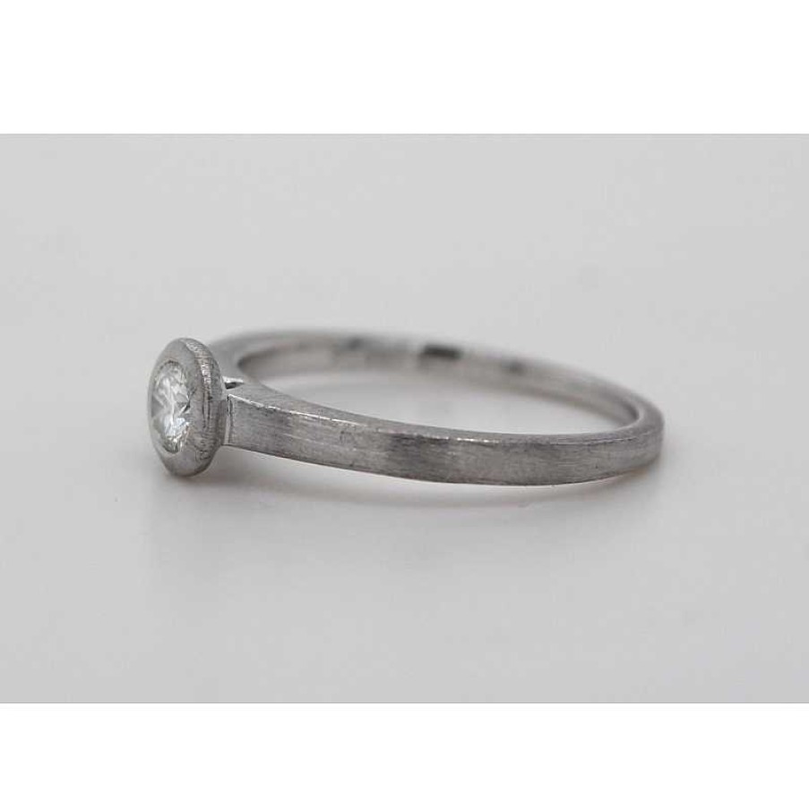 Ringe CH.ABRAMOWICZ | Brillantring Platin 950 1 Brillant 0,22Ct W /Si Zargengefasst