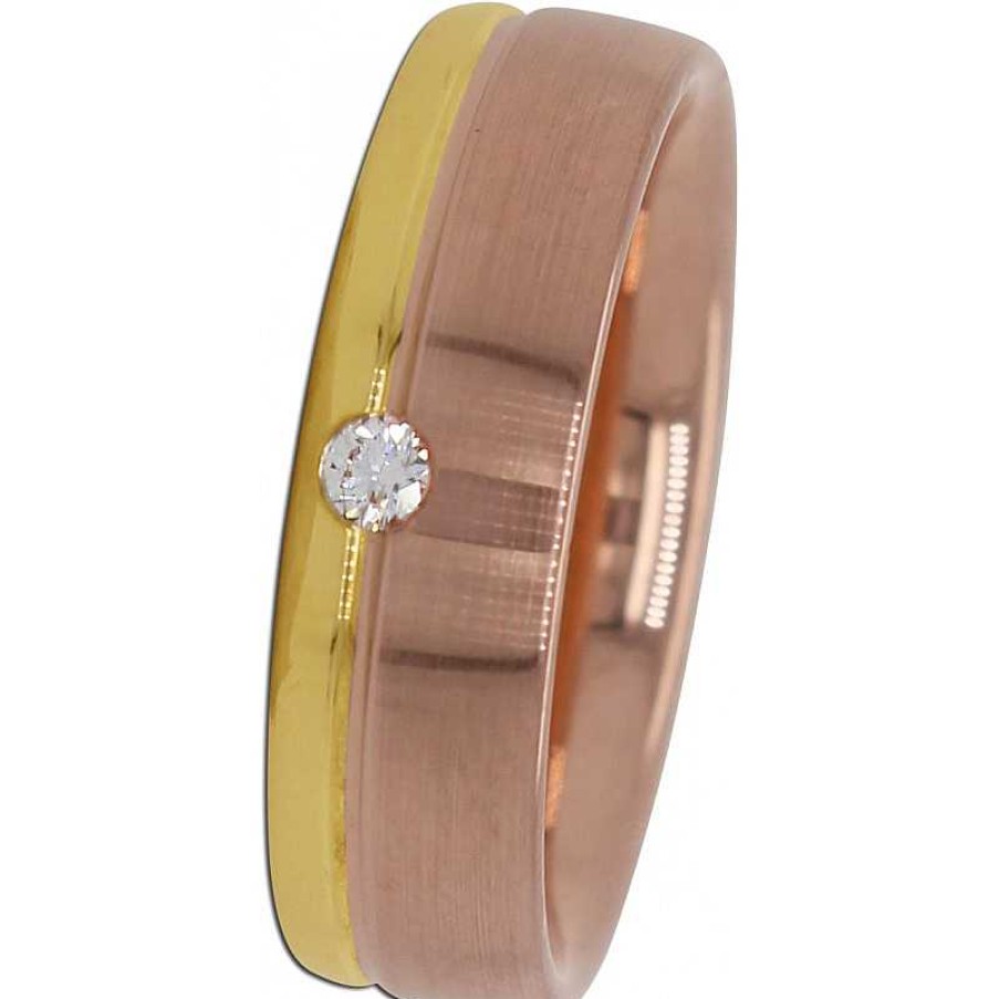 Ringe CH.ABRAMOWICZ | Solit R Ring Gelb/Rosegold 585 1Diamant Brillantschliff 0,05Ct Tw/Vvsi