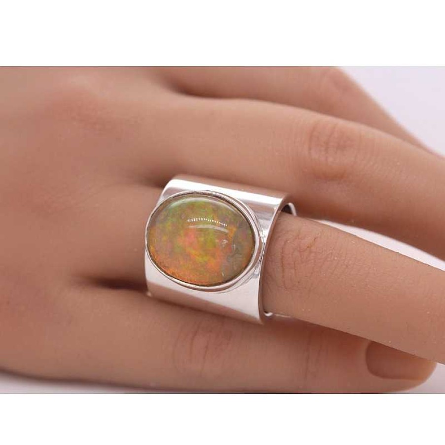 Ringe CH.ABRAMOWICZ | Designer Ring Silber 925 1Opal 13,00Ct Massiv Poliert