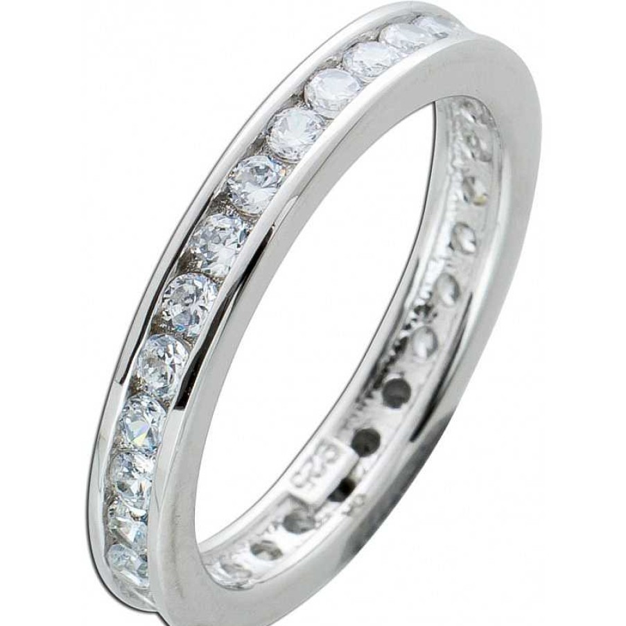 Ringe CH.ABRAMOWICZ | Wei Er Zirkonia Ring Silber 925 Damenschmuck