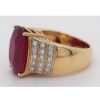 Ringe CH.ABRAMOWICZ | Rubin Ring Gelb/Wei Gold 750 Roter Mosambik-Rubin 50 Brillanten 0,39Ct