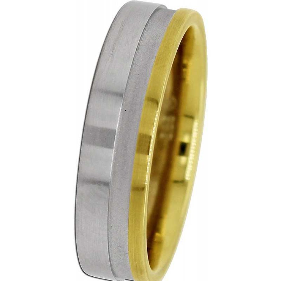 Ringe CH.ABRAMOWICZ | Designer Ring Gelb/Wei Gold 585 Mattiertes/Eismattes Finish Massiv