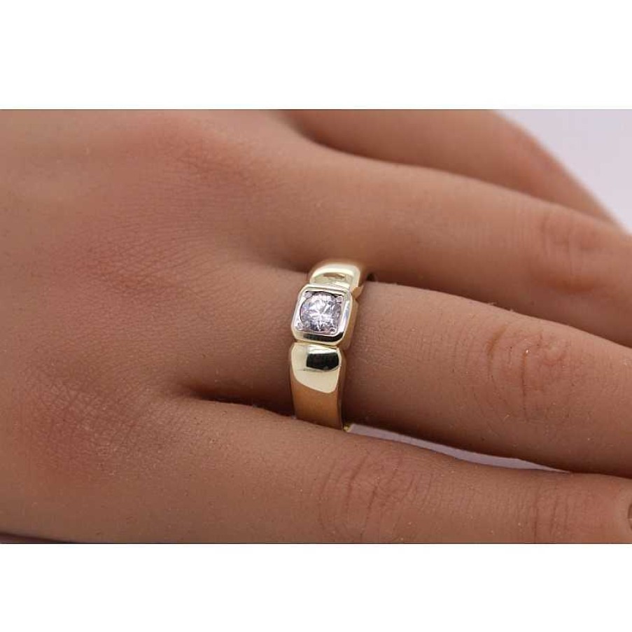 Ringe CH.ABRAMOWICZ | Ring Gelbgold Wei Gold 585 Solit R Synth. Zirkonia 0.50Ct.