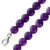 Halskette CH.ABRAMOWICZ | Edelsteinkette Collier Amethyst Kugeln 8Mm Karabiner Silber 925 42+5Cm