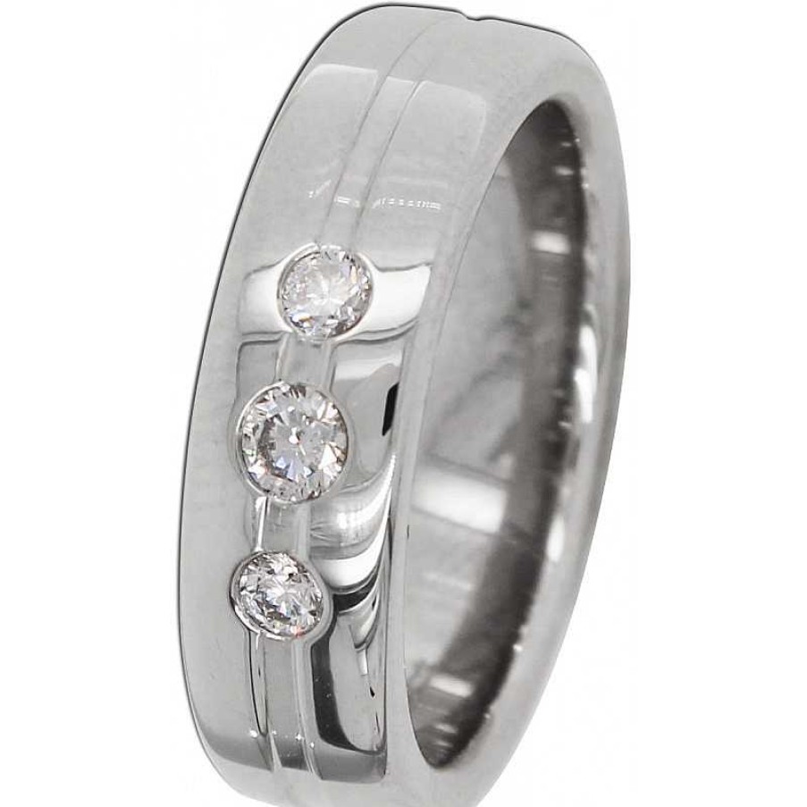 Ringe CH.ABRAMOWICZ | Brillantring Palladium 950 3 Diamanten 0,20Ct Tw/Vs