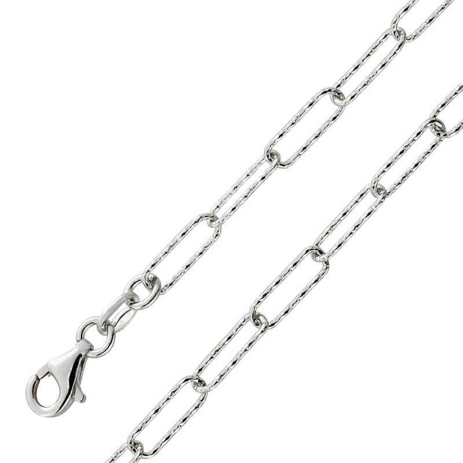 Halskette CH.ABRAMOWICZ | Paperclip Kette Sterling Silber 925 Diamantiert