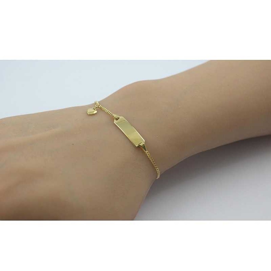 Armband CH.ABRAMOWICZ | Gravurarmband Kinder 1,6Mm Gold 585 14 Karat Massiv Panzerband Poliert