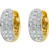 Ohrringe CH.ABRAMOWICZ | Diamant Klappcreolen Gelbgold 585 14 Karat 48 Brillanten 0,44Ct Tw/P1