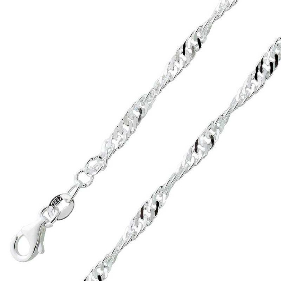 Halskette CH.ABRAMOWICZ | Singapur Kette Halskette Armband Sterling Silber 925 Damen Herren 18-50Cm