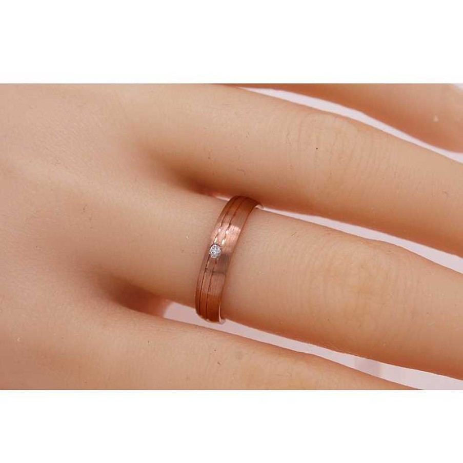 Ringe CH.ABRAMOWICZ | Solit R Ring Rosegold 585 1 Diamant Brillantschliff 0,03Ct W/Si