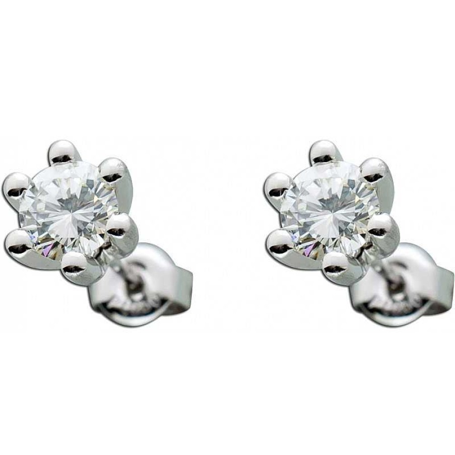 Ohrringe CH.ABRAMOWICZ | Solit R Diamant Ohrstecker Platin 950 Brillanten 1,00Ct W/Si