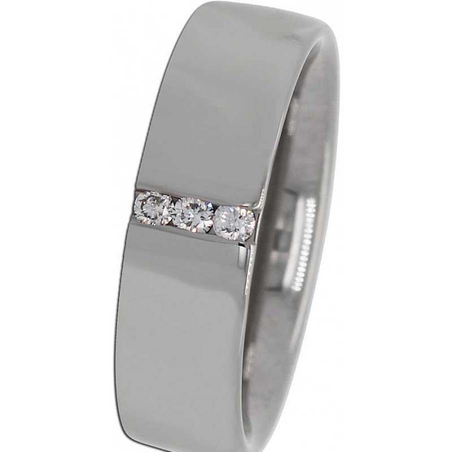 Ringe CH.ABRAMOWICZ | Designer Ring Paladium 950 3 Diamanten Brillantschliff 0,09Ct Tw/Vvs