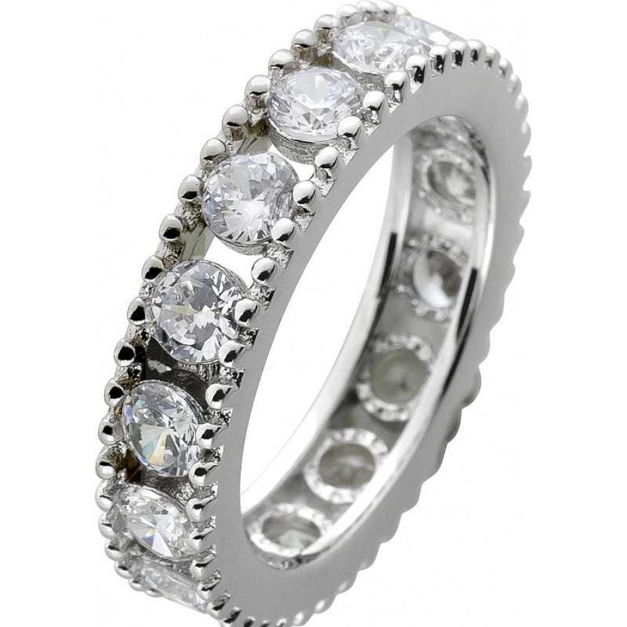 Ringe CH.ABRAMOWICZ | Memoire Designerring 925 Silber 15 Brillant Synthesen 3,00Ct.