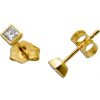 Ohrringe CH.ABRAMOWICZ | Solit R Ohrstecker Gelbgold 585 2 Princess Cut Diamanten 0,20Ct W/Si