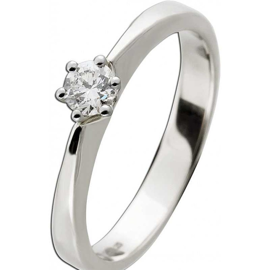 Ringe CH.ABRAMOWICZ | Solit Rring Wei Gold 5851 Brillant 0,25Ct Tw/Vsi Massiv Poliert