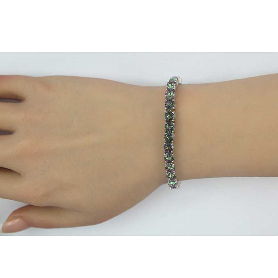 Armband CH.ABRAMOWICZ | Tennisarmband Silber 925 Mystic Topas Edelsteine Rhodiniert Poliert