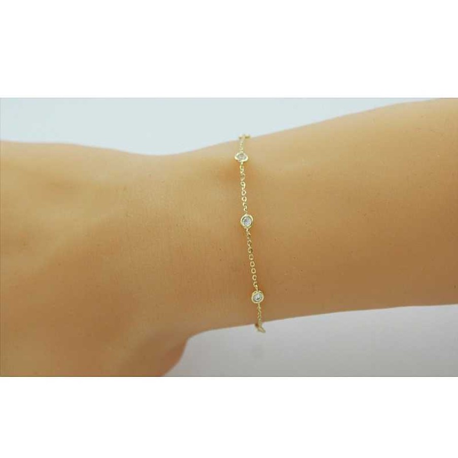 Armband CH.ABRAMOWICZ | Anker Armband Gelbgold 375 9 Karat Mit 8 Zirkonia