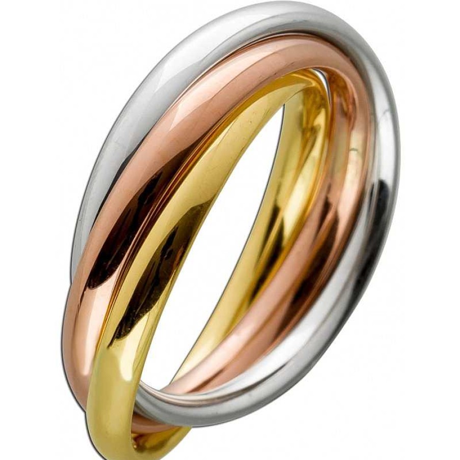 Ringe CH.ABRAMOWICZ | Tricolor Ringt Gelbgold Weissgold Rosegold 585 14 Karat Halbmassiv