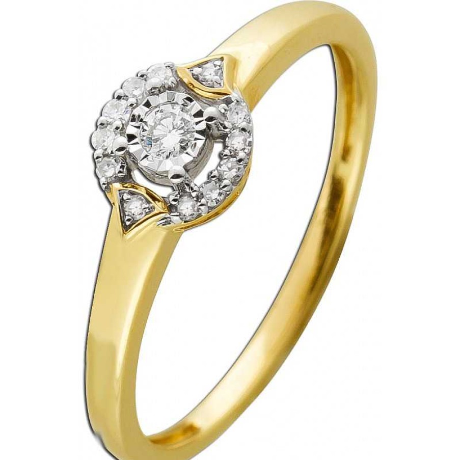 Ringe CH.ABRAMOWICZ | Ring Gelbgold 585 13Brillanten 0,10Ct W/Si Krappengefasst