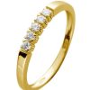 Ringe CH.ABRAMOWICZ | Memoire Alliance Ring Gelbgold 3759 Karat Mit 5 Funkelnden Zirkonia