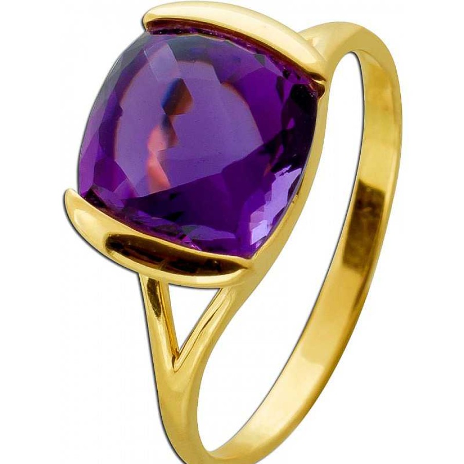 Ringe CH.ABRAMOWICZ | Damenring Gelbgold 585 Lila Amethyst Solit R 4.45Ct