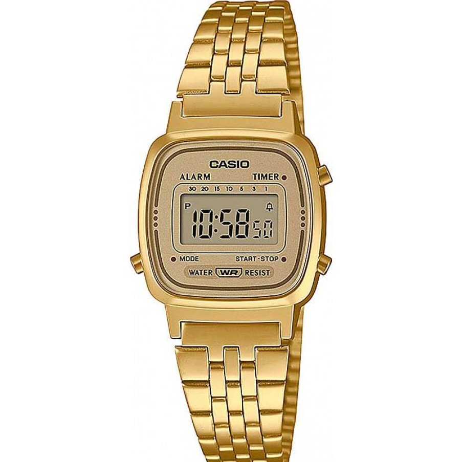 Uhren Casio | Casio Vintage Uhr La670Wetg-9Aef Quartz Goldene Herrenuhr Damenuhr