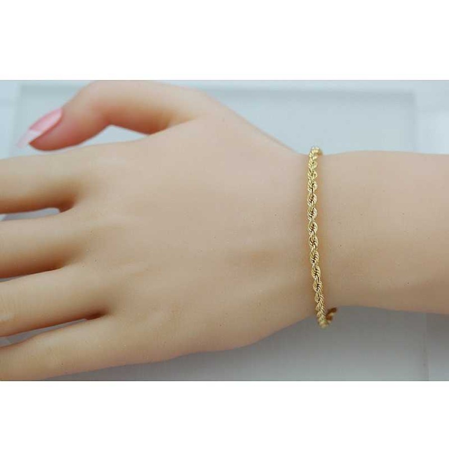 Armband UNO A ERRE | Uno A Erre Kordelarmband Gelbgold 375 9 Karat Unisex