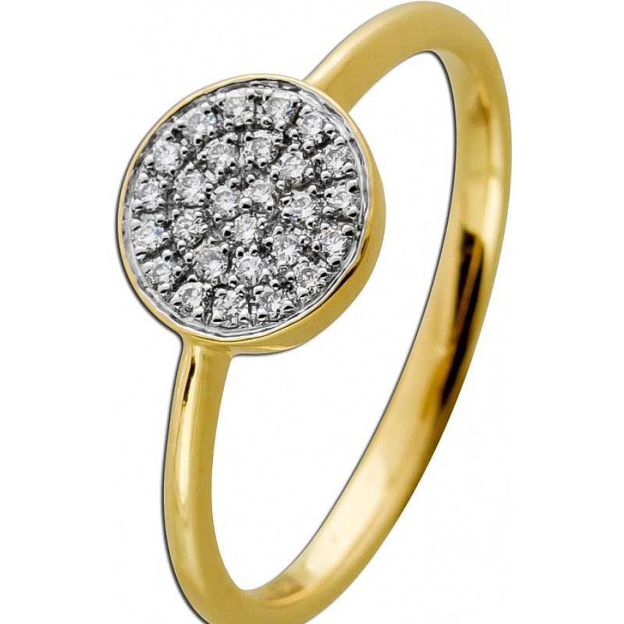 Ringe CH.ABRAMOWICZ | Diamantring Gelbgold 585 14 Karat 27 Brillanten 0,13Ct Tw/Vsi