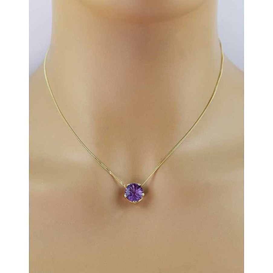 Kettenanh Nger CH.ABRAMOWICZ | Anh Nger Gelbgold 585 Lila Amethyst Solit R 3.25Ct.