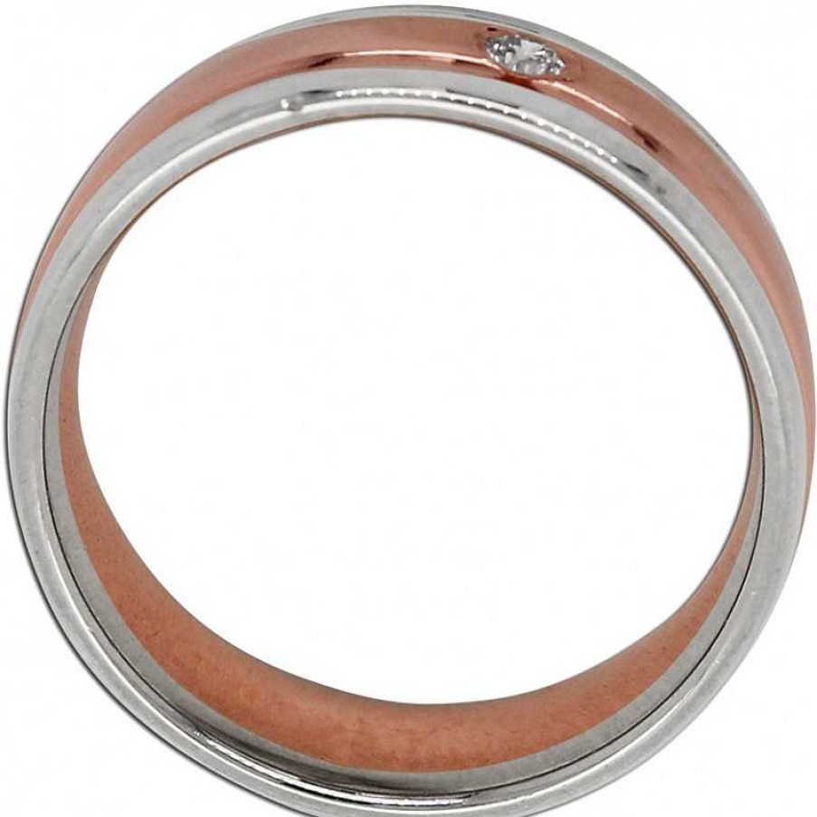 Ringe CH.ABRAMOWICZ | Designer Ring Wei /Rosegold 585 1Diamant 0,05Ct Tw/Vvsi