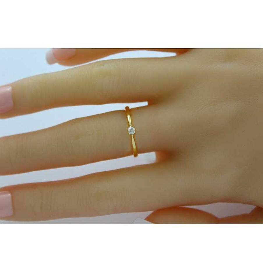 Ringe CH.ABRAMOWICZ | Solit R Ring Gelbgold 585 14 Karat 1 Brillant 0,08Ct W/Si