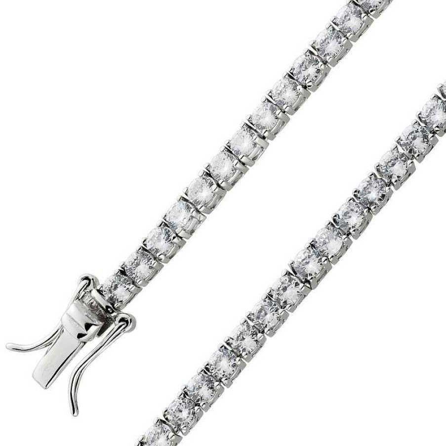 Armband CH.ABRAMOWICZ | Tennis-Riviere-Armband Silber 925 54 Zirkonia Kastenverschluss Breite 3,3Mm 21Cm