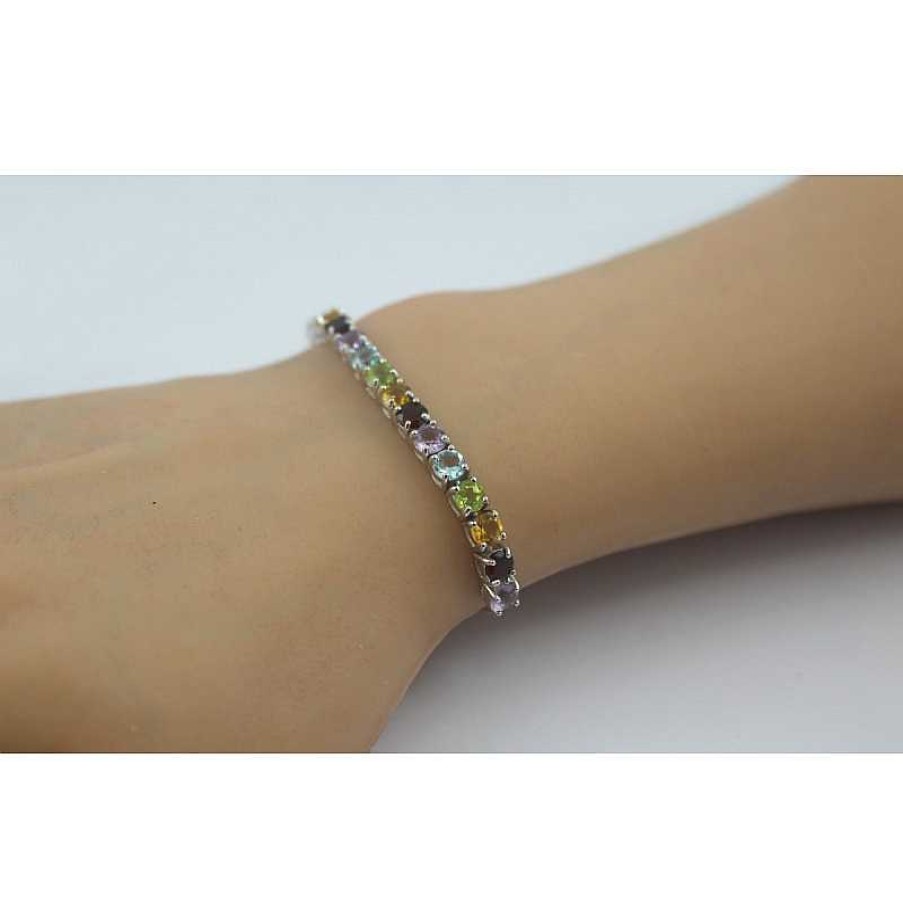 Armband CH.ABRAMOWICZ | Armband Silber 925 Amethyst Blautopas Peridot Citrin Granat