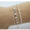 Armband CH.ABRAMOWICZ | Boho Armband 3-Reihig Sterling Silber 925 18+3Cm Verl Ngerungskette Karabiner Verschluss