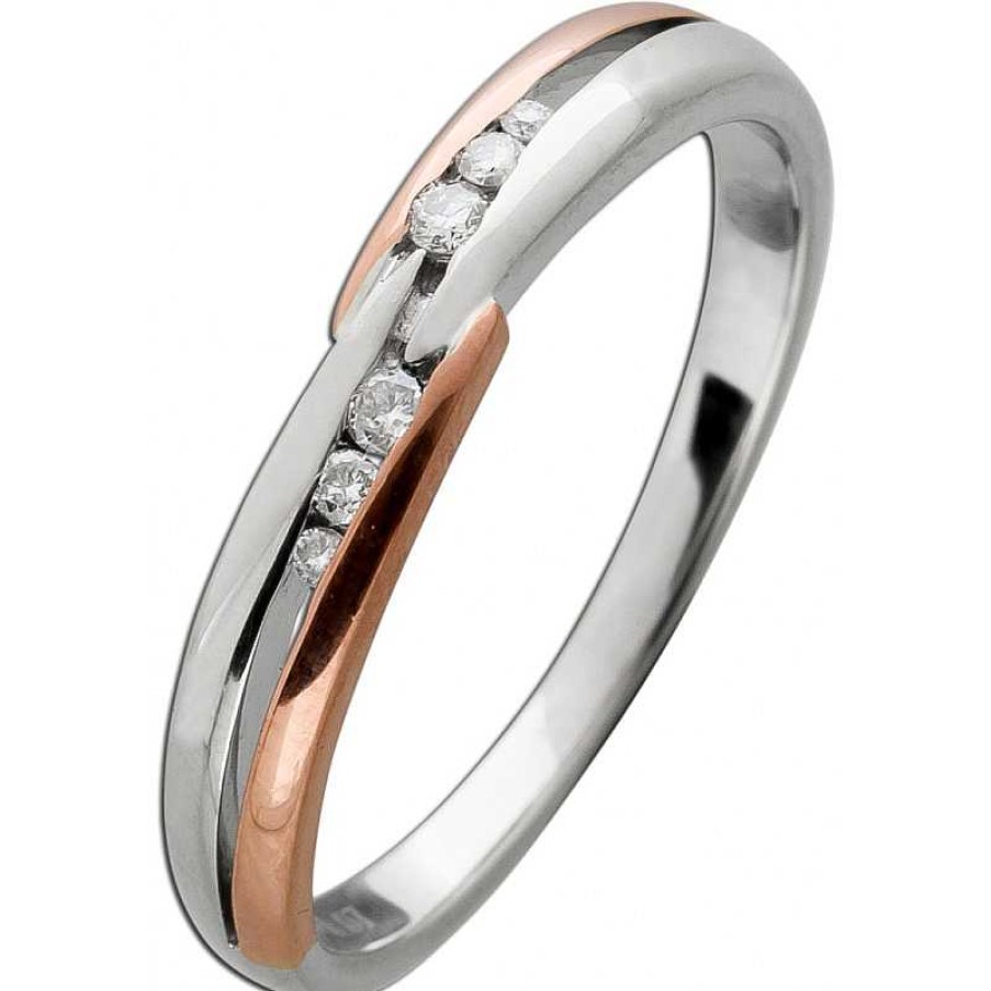 Ringe CH.ABRAMOWICZ | Brillantring Wei / Rosegold 375 6 Brillanten 0,07Ct. W/I1