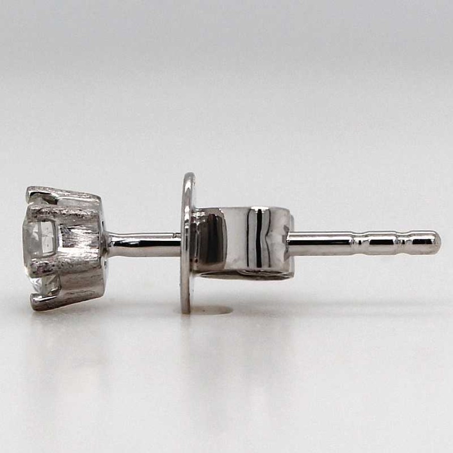 Ohrringe CH.ABRAMOWICZ | Diamant Ohrstecker Platin 950 2 Diamanten 0,25Ct W/Si Krappenfassung