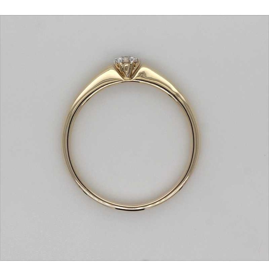 Ringe CH.ABRAMOWICZ | Solit Rring Gelbgold 585 1Brillant 0,15Ct Tw/Vsi Klassisch Modern