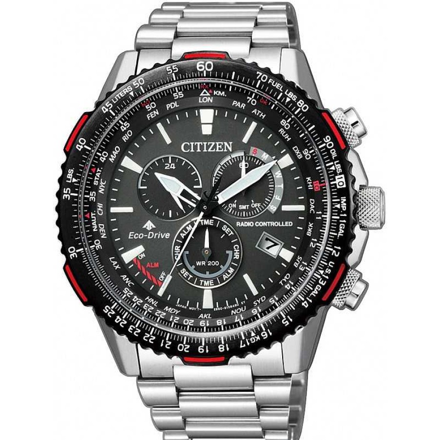 Uhren Citizen | Citizen Eco Drive Chronograph Herren Funkuhr Cb5001-57E