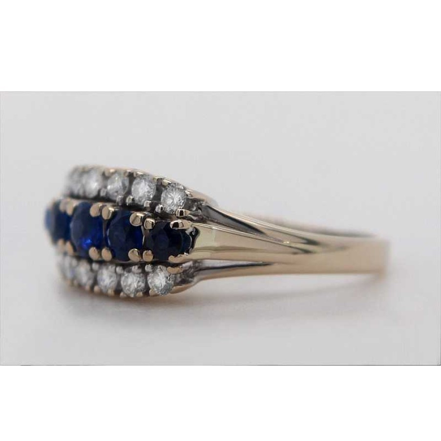 Ringe CH.ABRAMOWICZ | Edelsteinring Gelbgold 750 Blaue Saphire Brillanten 0,36Ct.Tw/Lp