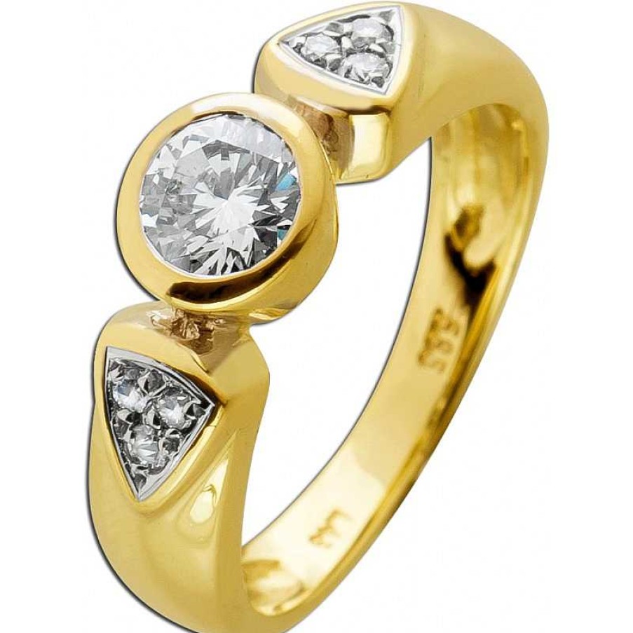 Ringe CH.ABRAMOWICZ | Brillantring Gelb/Wei Gold 585 7Brillanten Ca. 0,60Ct.River/Lp Solit R