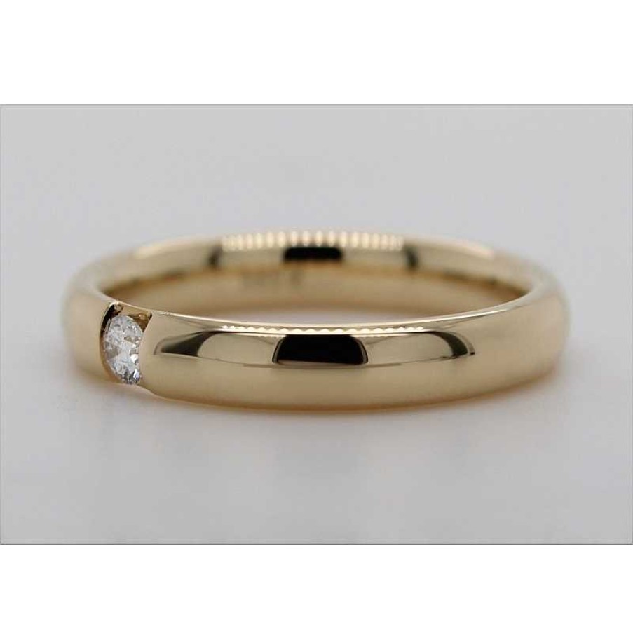 Ringe CH.ABRAMOWICZ | Vorsteckring Gelbgold 585 14 Karat 1 Brillant 0,10Ct W/Si Poliert