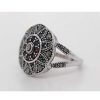 Ringe CH.ABRAMOWICZ | Roter Granat Ring Silber 925 Markasit Steinen Edelsteinschmuck