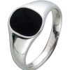 Ringe Toyo Yamamoto | Toyo Yamamoto Herren Ring Edelstahl Schwarze Emaille