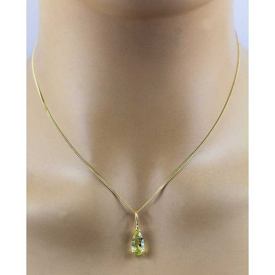 Kettenanh Nger CH.ABRAMOWICZ | Anh Nger Gelbgold 585 Gr Ner Limonen Quarz Solit R 1.8Ct.