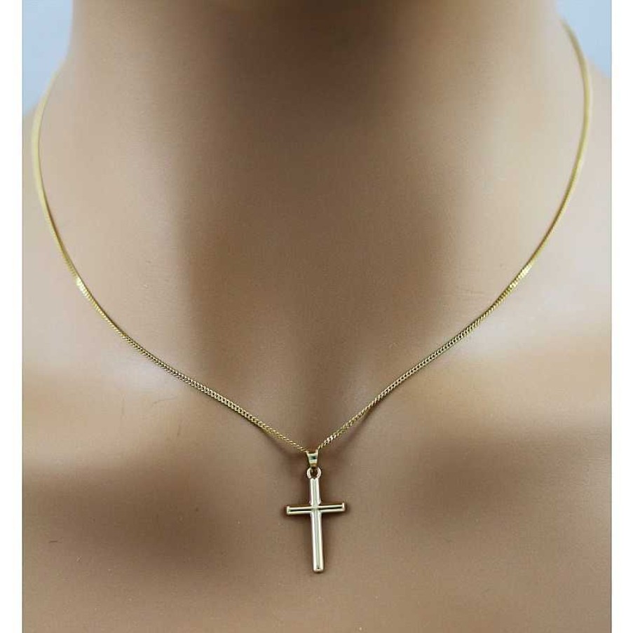 Kettenanh Nger CH.ABRAMOWICZ | Kreuz Anh Nger Gelbgold 333 Goldschmuck Goldkreuz Unisex