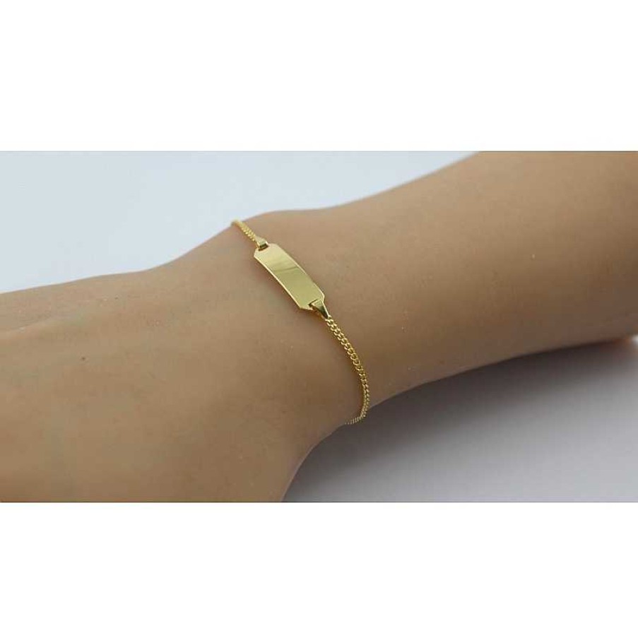 Armband CH.ABRAMOWICZ | Kinder Gravurarmband Id Gold 585 14 Kt Gravurplatte