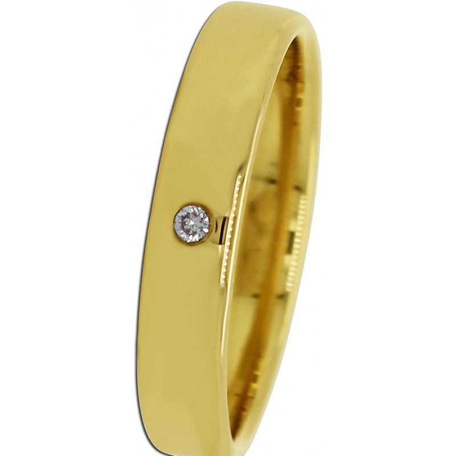 Ringe CH.ABRAMOWICZ | Brillantring Ring Gelbgold 585 1Diamant Brillantschliff 0,02Ct Tw/Vvsi