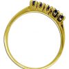 Ringe CH.ABRAMOWICZ | Antiker Ring Gelbgold 333 5 Saphir Edelsteine Vintage 1950