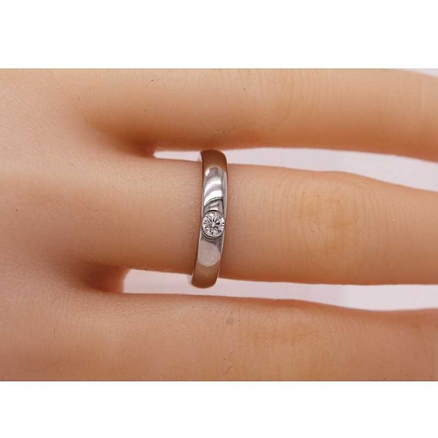 Ringe CH.ABRAMOWICZ | Solit R Ring Paladium 950 1 Diamant Brillantschliff 0,15Ct Tw/Si