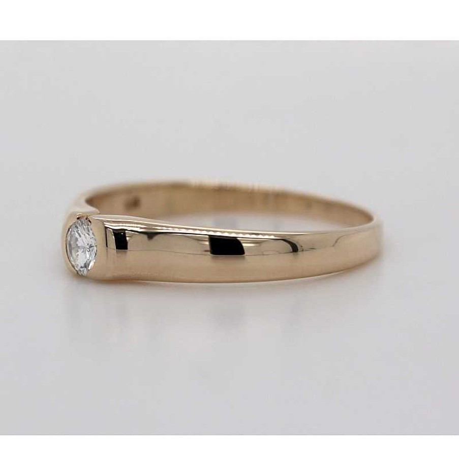 Ringe CH.ABRAMOWICZ | Diamantring Solit Rring Gelbgold 585 Brillant 0,15Ct.Tw/Vvs Unikat